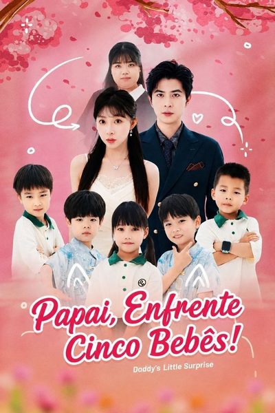 Papai Enfrente Cinco Bebês