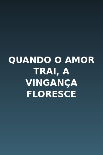 Quando o amor trai, a vingança floresce